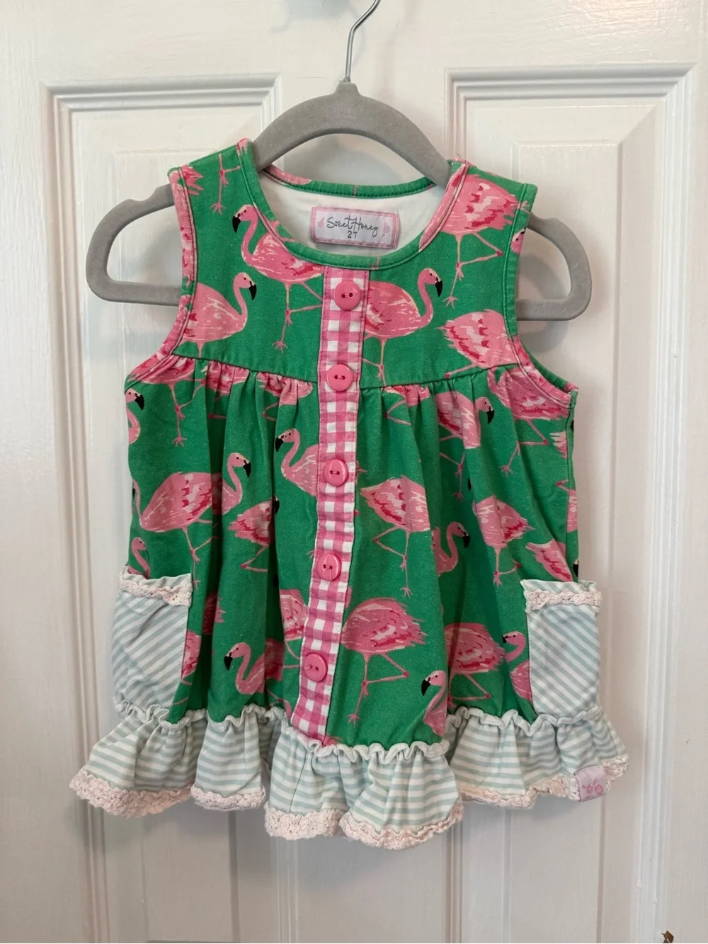 SweetHoney flamingo girls dress size 2t